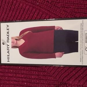 XXL: Hilary Radley Sparkly V Neck long sleeve sweater